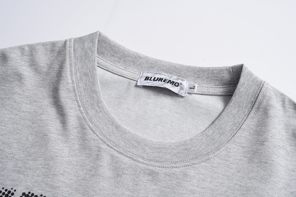 Unisex Streetwear Gradient Faded Letter Graphic Short-Sleeve T-Shirt