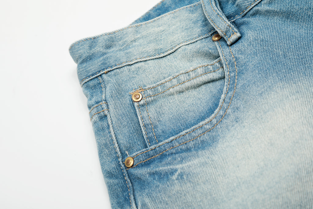 DONOTLOGO Urban Heritage Collection | Unisex Oversized Cropped Denim | Retro Aesthetic High-Rise Wide-Leg Bottoms with Authentic Fade Detail