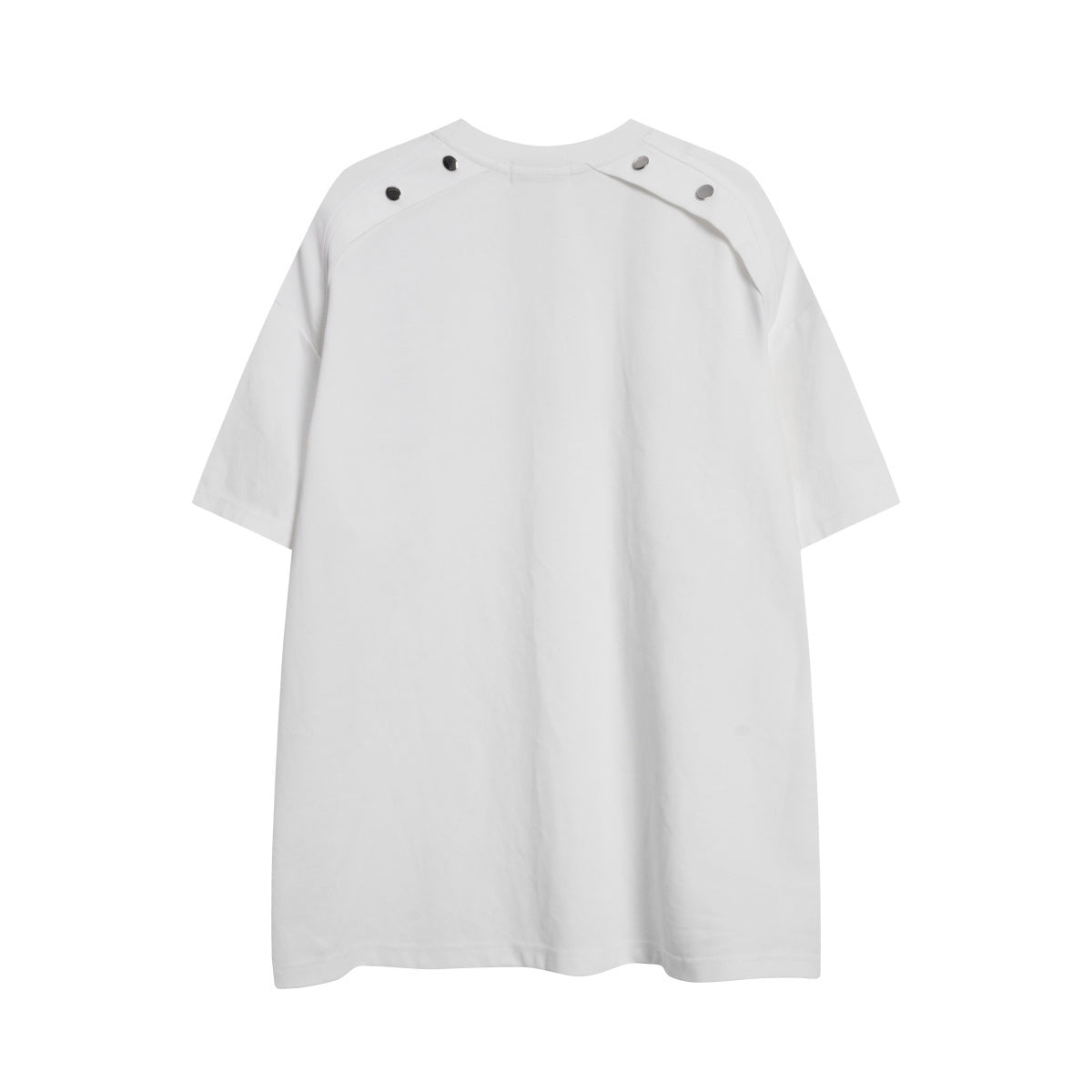 Unisex Buttoned T-Shirt with Reflective Lettering