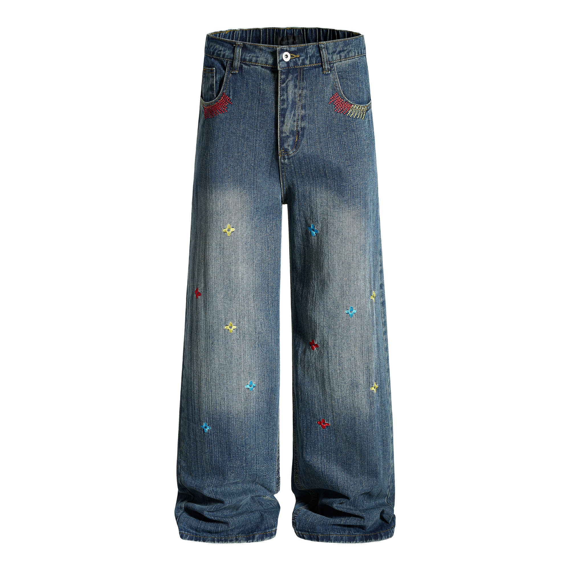 Unisex Embroidered Jeans