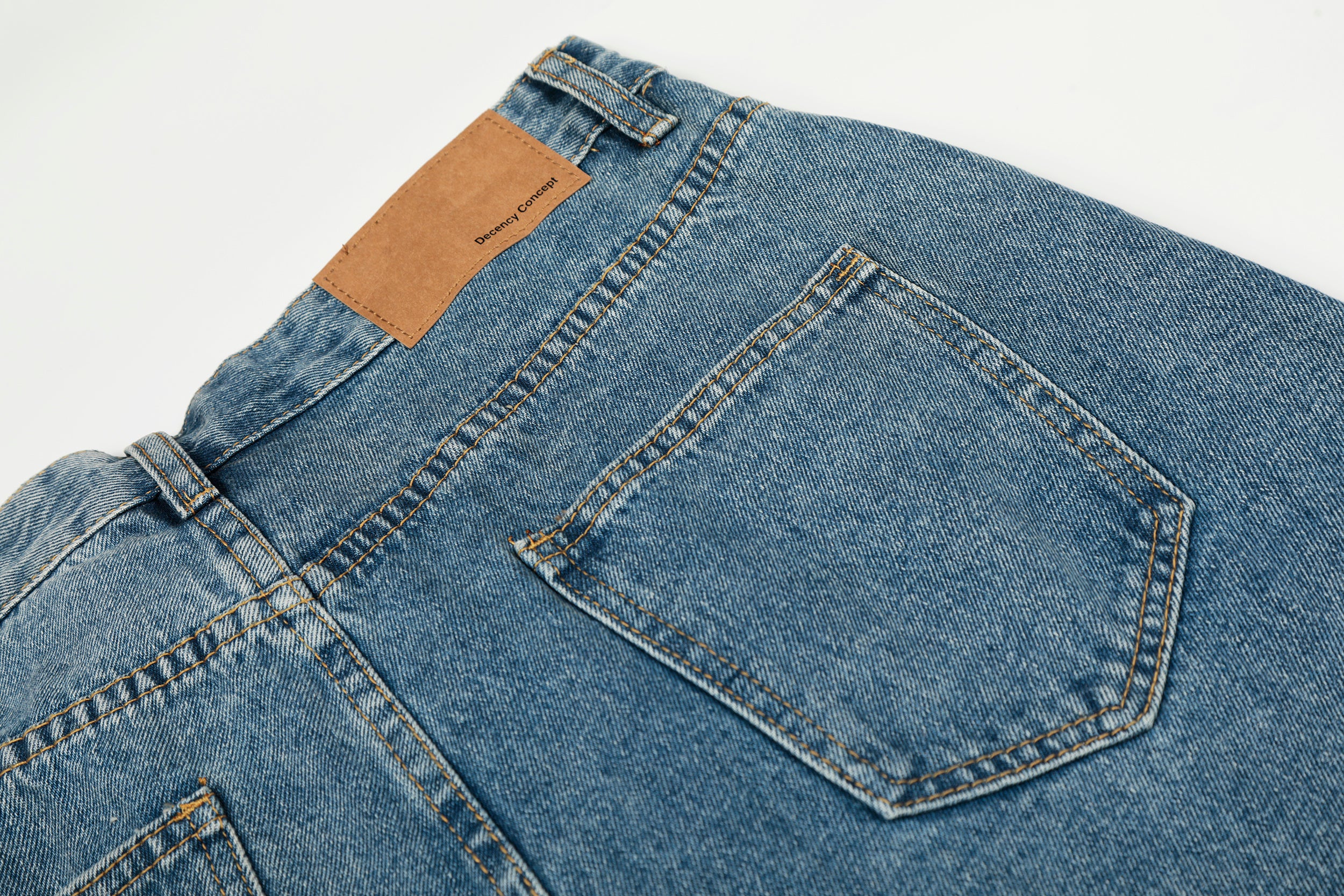 DONOTLOGO Urban Heritage Collection | Unisex Oversized Deconstructed Denim | Retro Aesthetic High-Rise Wide-Leg Bottoms with Authentic Diagonal Button & Folded Waist Detail