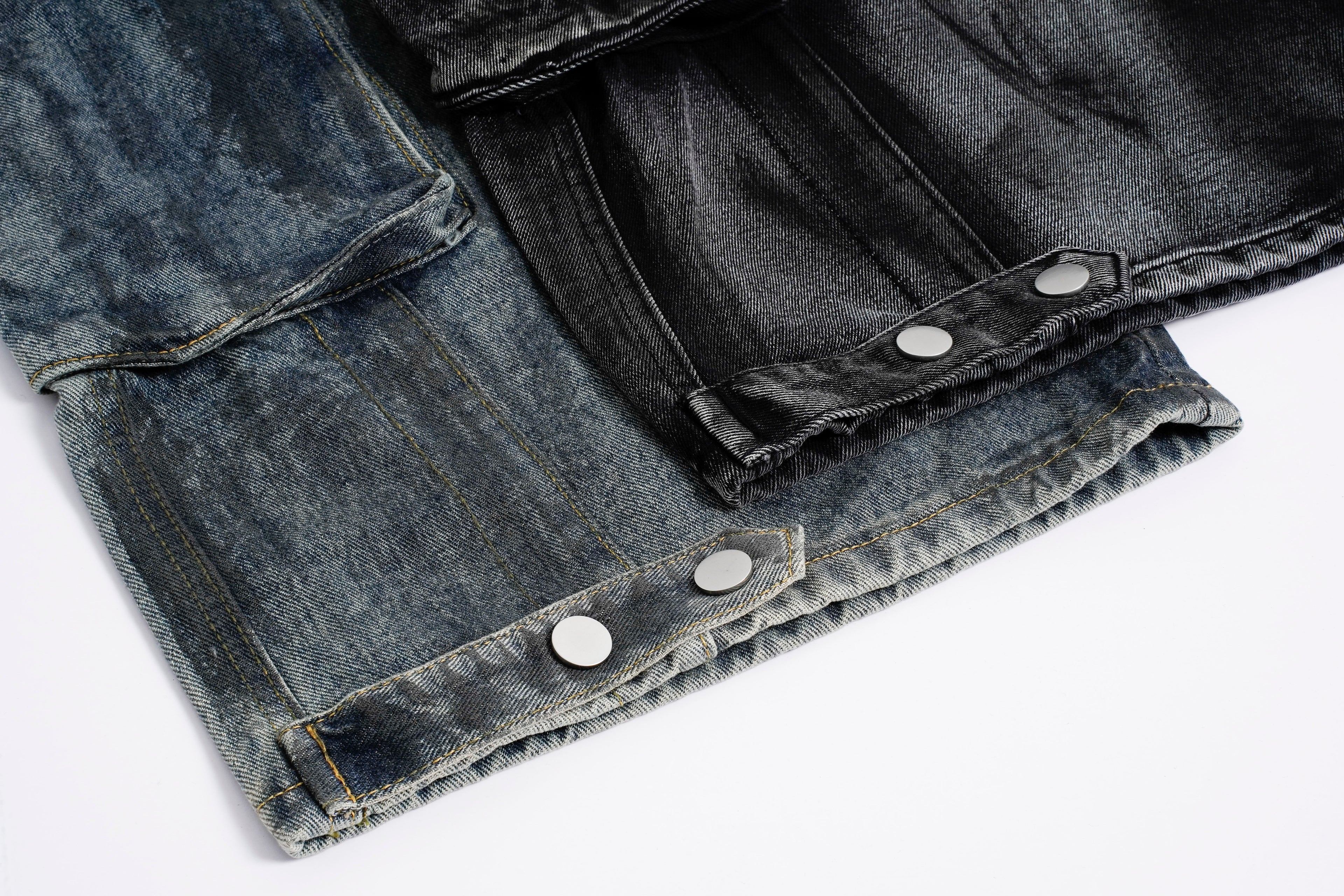 DONOTLOGO Heavy Acid Wash Baggy Cargo Jorts | Unisex Y2K Wide Leg Denim Shorts | Retro High Street Summer Bottoms