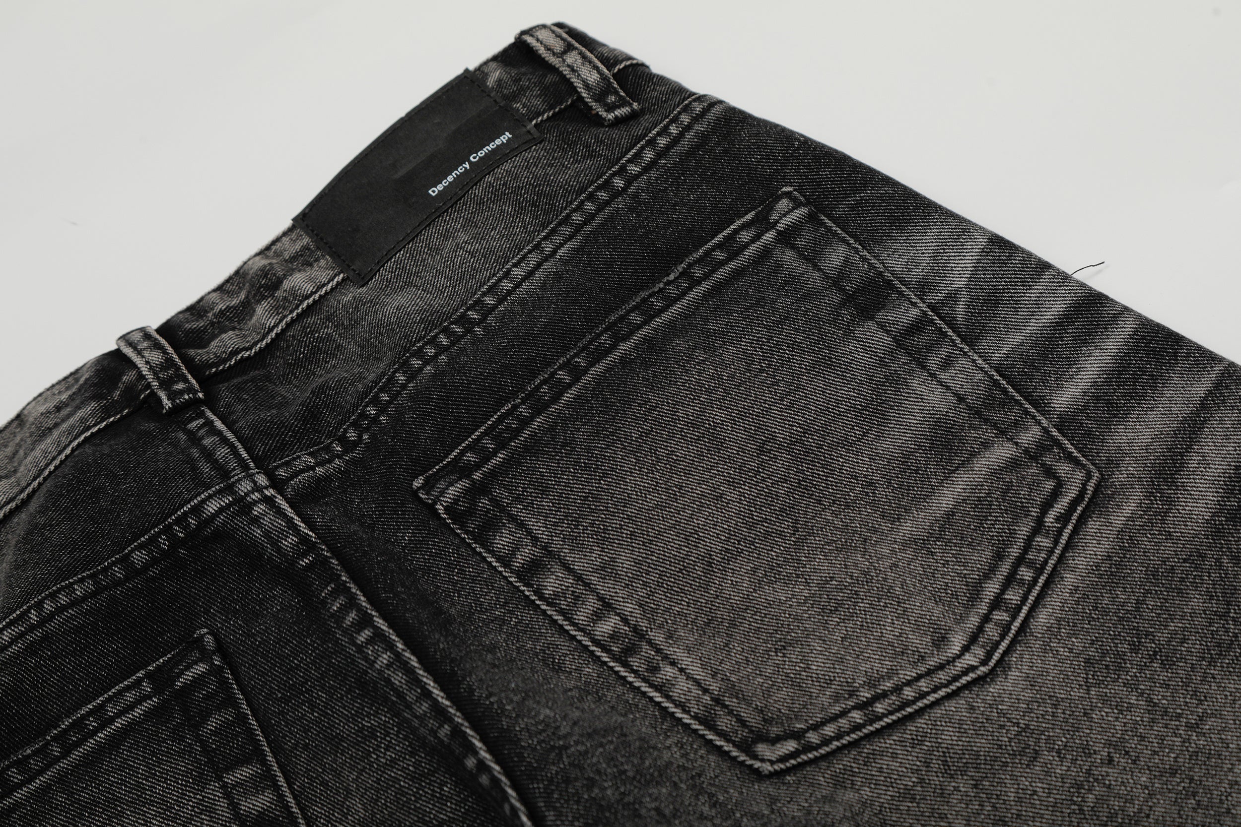 DONOTLOGO Urban Heritage Collection | Unisex Oversized Cat Whisker Denim | Retro Aesthetic High-Rise Wide-Leg Bottoms with Authentic Fade Detail