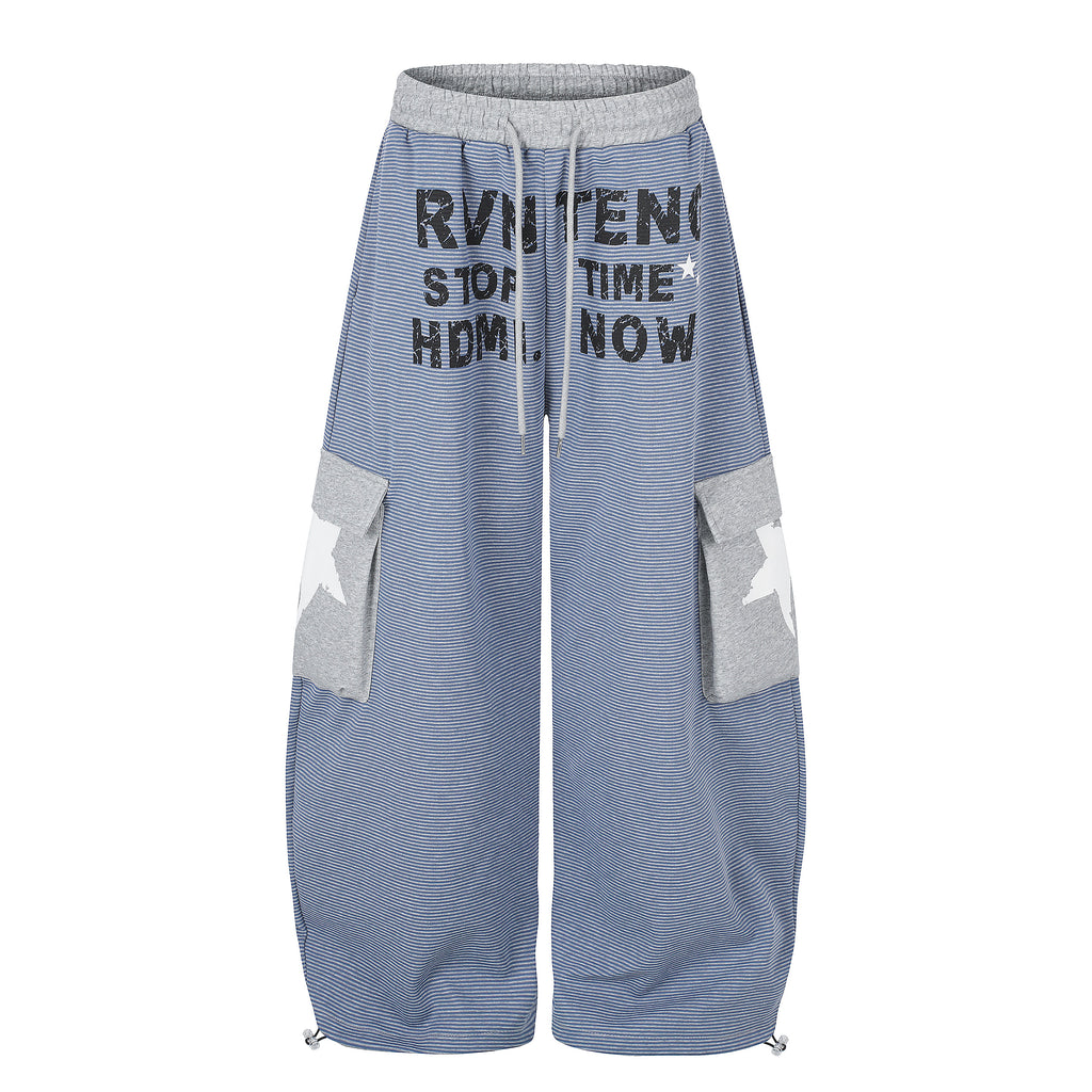 DONOTLOGO Urban Hip-Hop Collection | Unisex Relaxed Fit Sweatpants | Bold Letter & Star Motif with Soft Cotton Blend Fabric