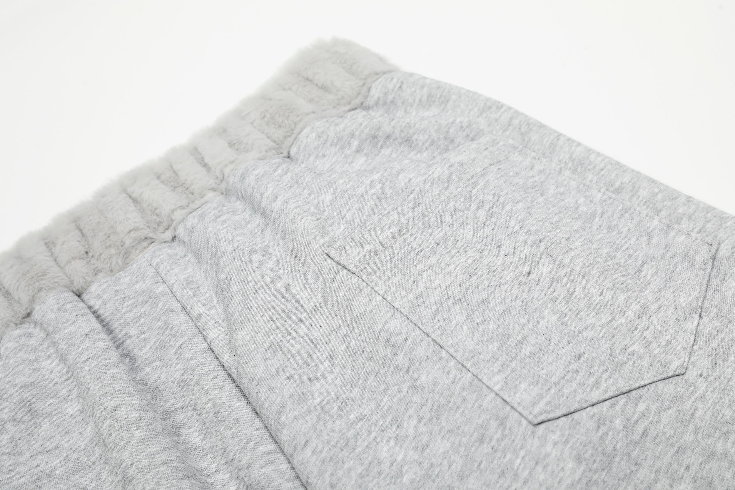DONOTLOGO Urban Streetwear Collection | Unisex Relaxed Silhouette Sweatpants | Bold Faux Fur Motif & Soft Cotton Knit Fabric