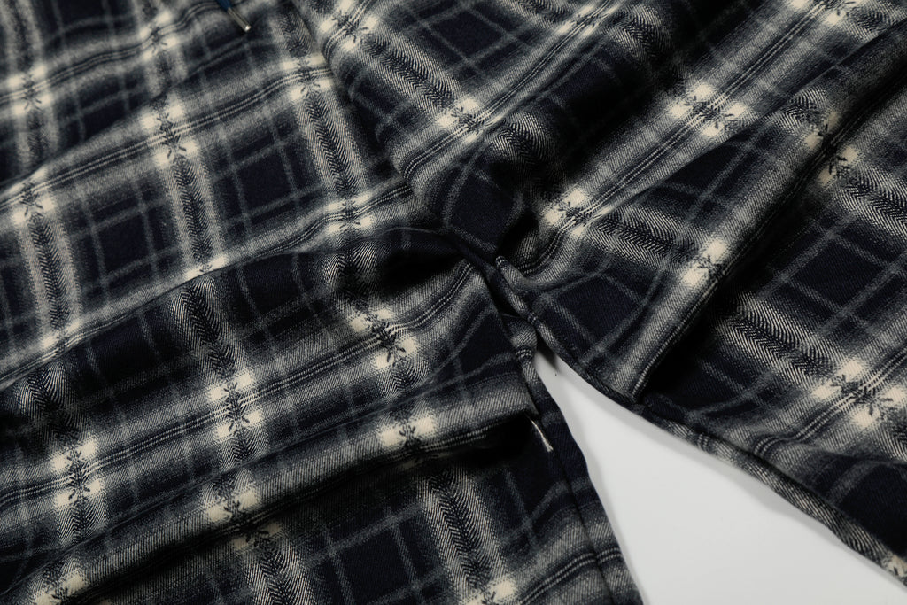DONOTLOGO Urban Streetwear Collection | Unisex Relaxed Silhouette Plaid Pants | Bold Checkered Motif & Soft Cotton Knit Fabric