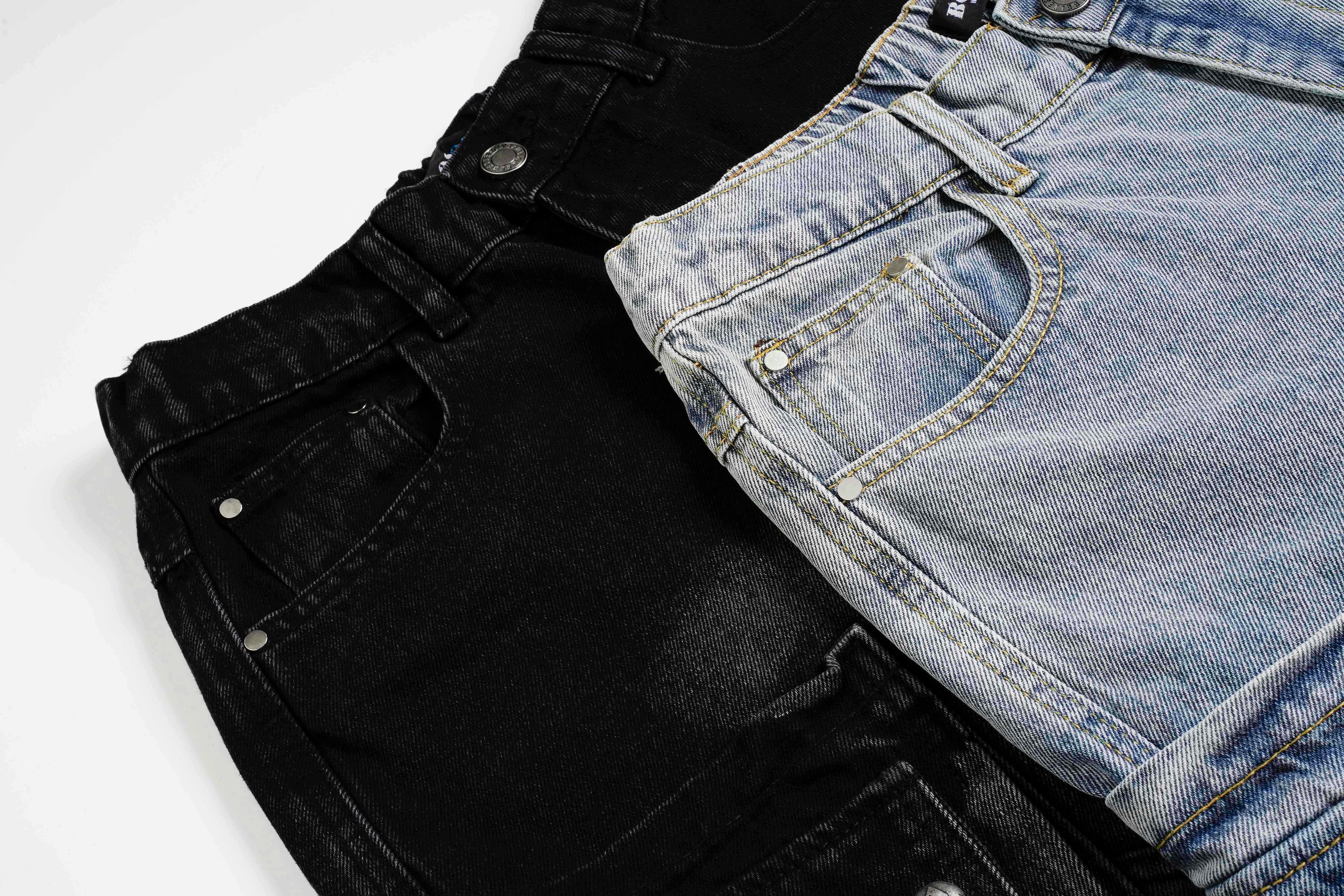 DONOTLOGO Unisex Baggy Cargo Denim Bermuda Shorts - Vintage Washed Multi-Pocket Knee-Length Jean Shorts - Y2K Streetwear Loose Fit Casual Shorts