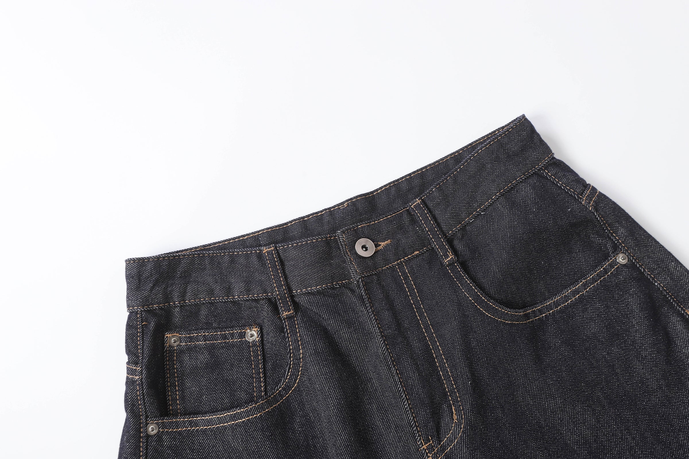 DONOTLOGO Retro Black Raw Denim Shorts | Unisex Y2K Wide Leg Trousers with Minimalist Design | High Street Relaxed Fit Bottoms