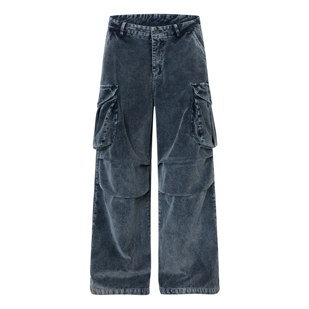 Unisex Thickened Denim Jeans with Large Pockets