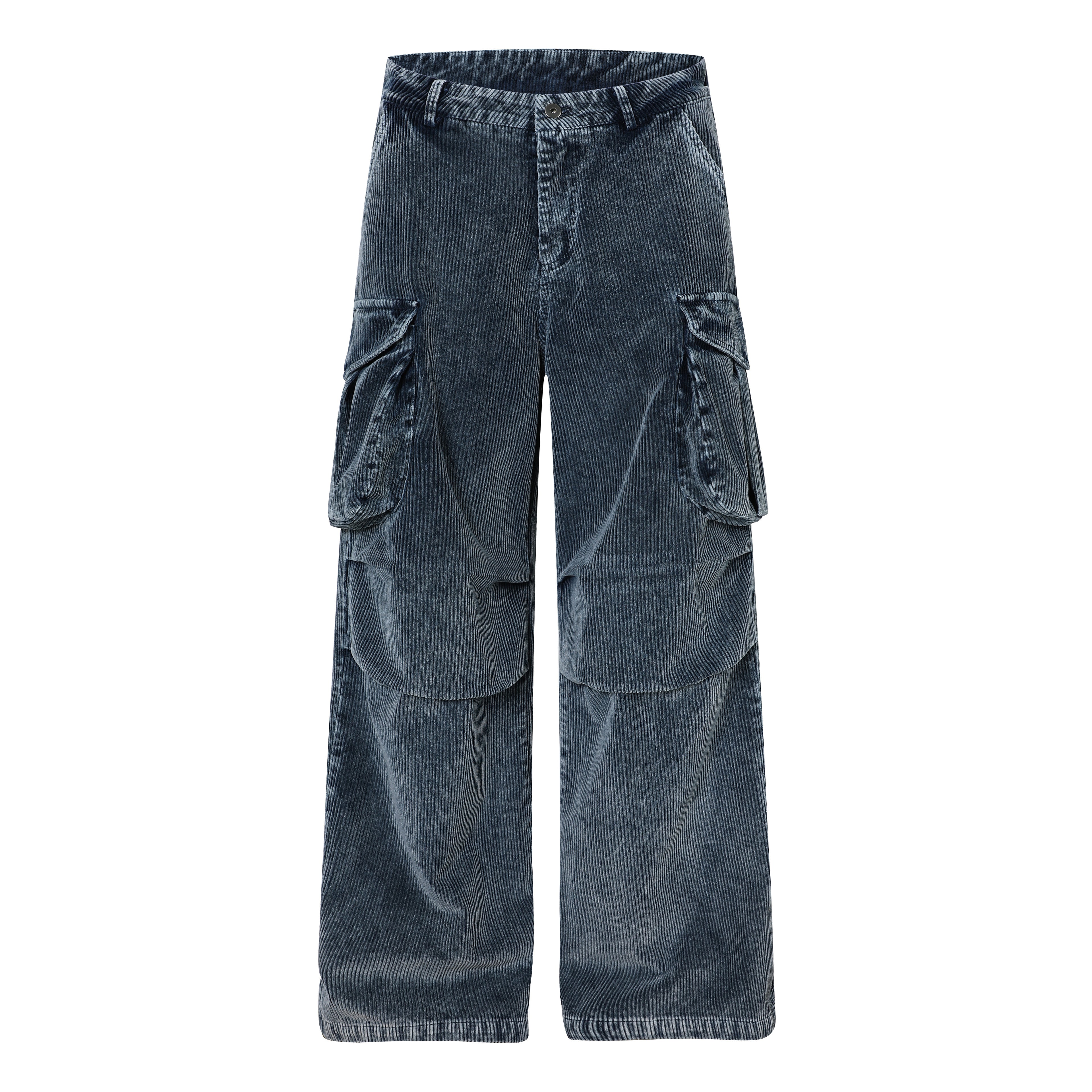 Unisex Thickened Denim Jeans with Large Pockets