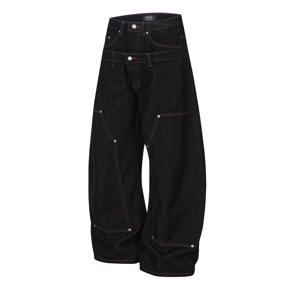 DONOTLOGO Urban Streetwear Collection | Unisex Curved Silhouette Trousers | Bold Star Motif & Soft Cotton Blend Fabric