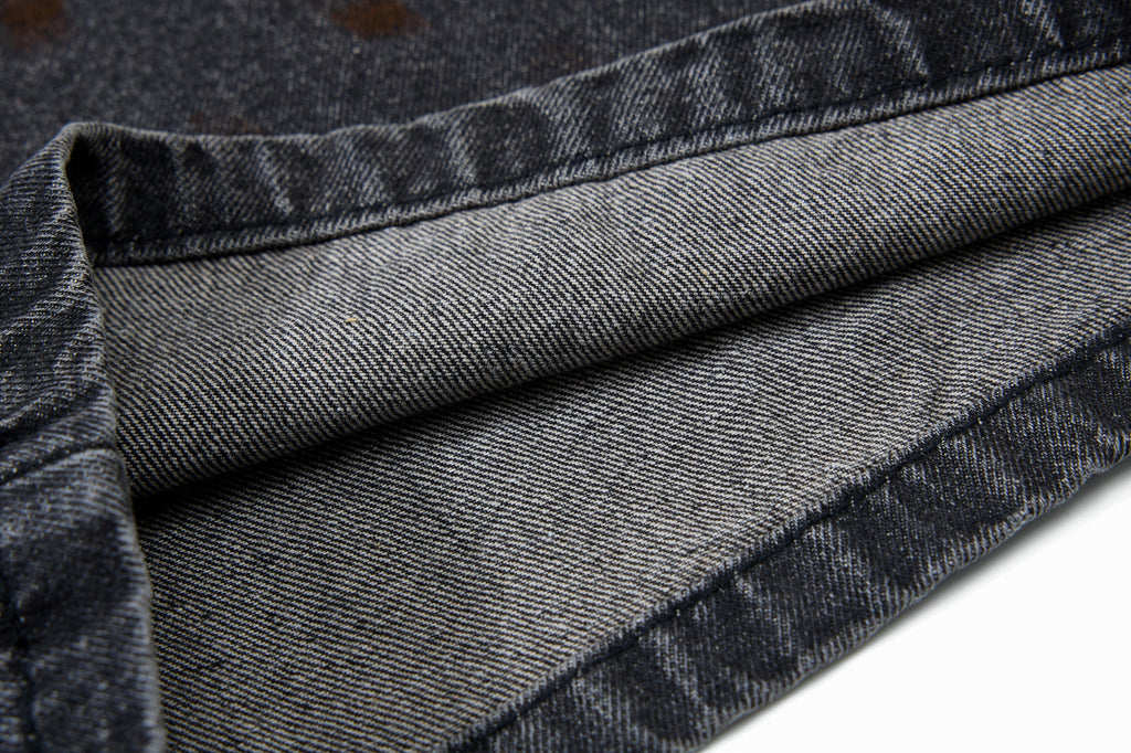 Unisex Vintage Washed Graffiti Denim Pants