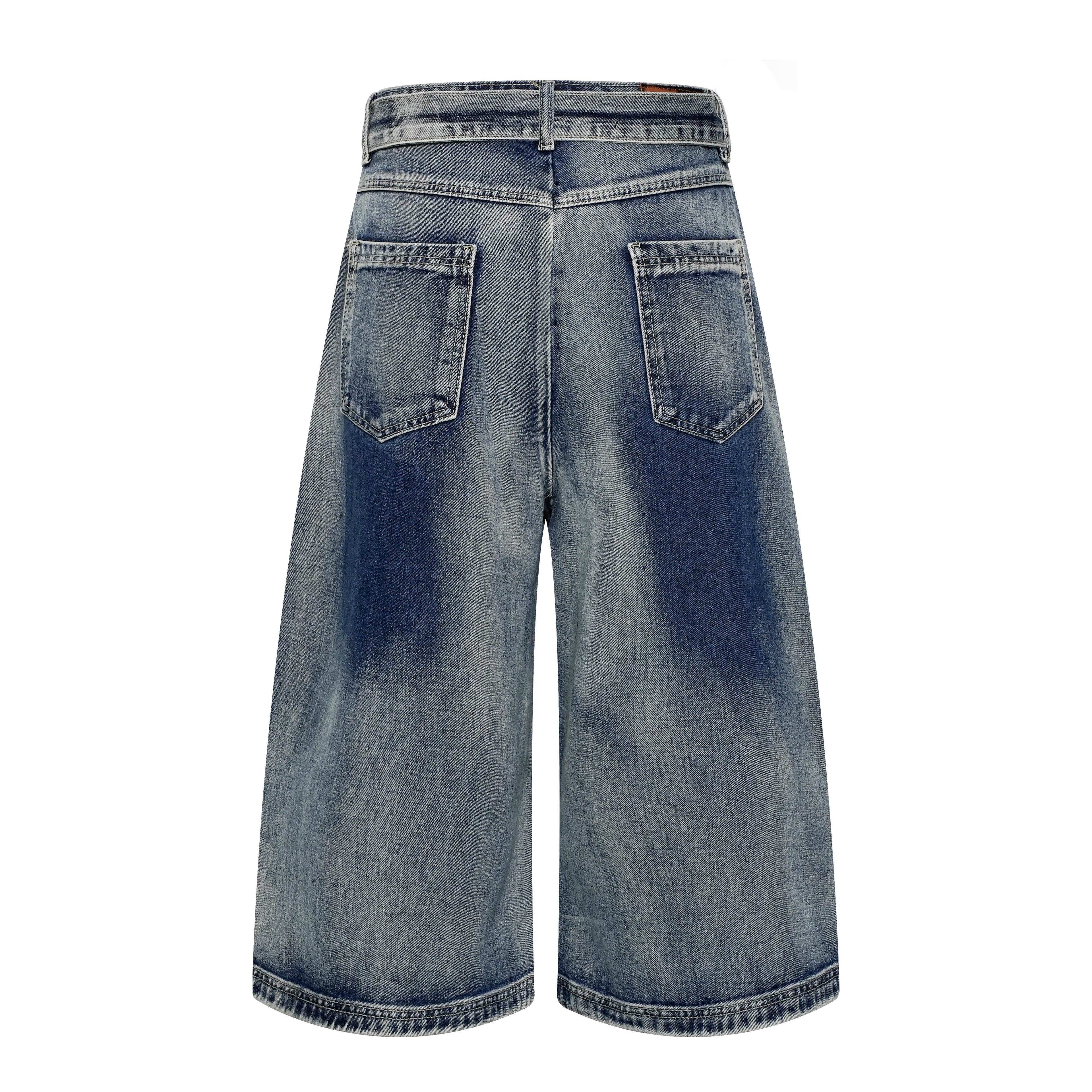 DONOTLOGO Heavy Acid Wash Baggy Cargo Jorts | Unisex Y2K Wide Leg Denim Shorts | Retro High Street Summer Bottoms