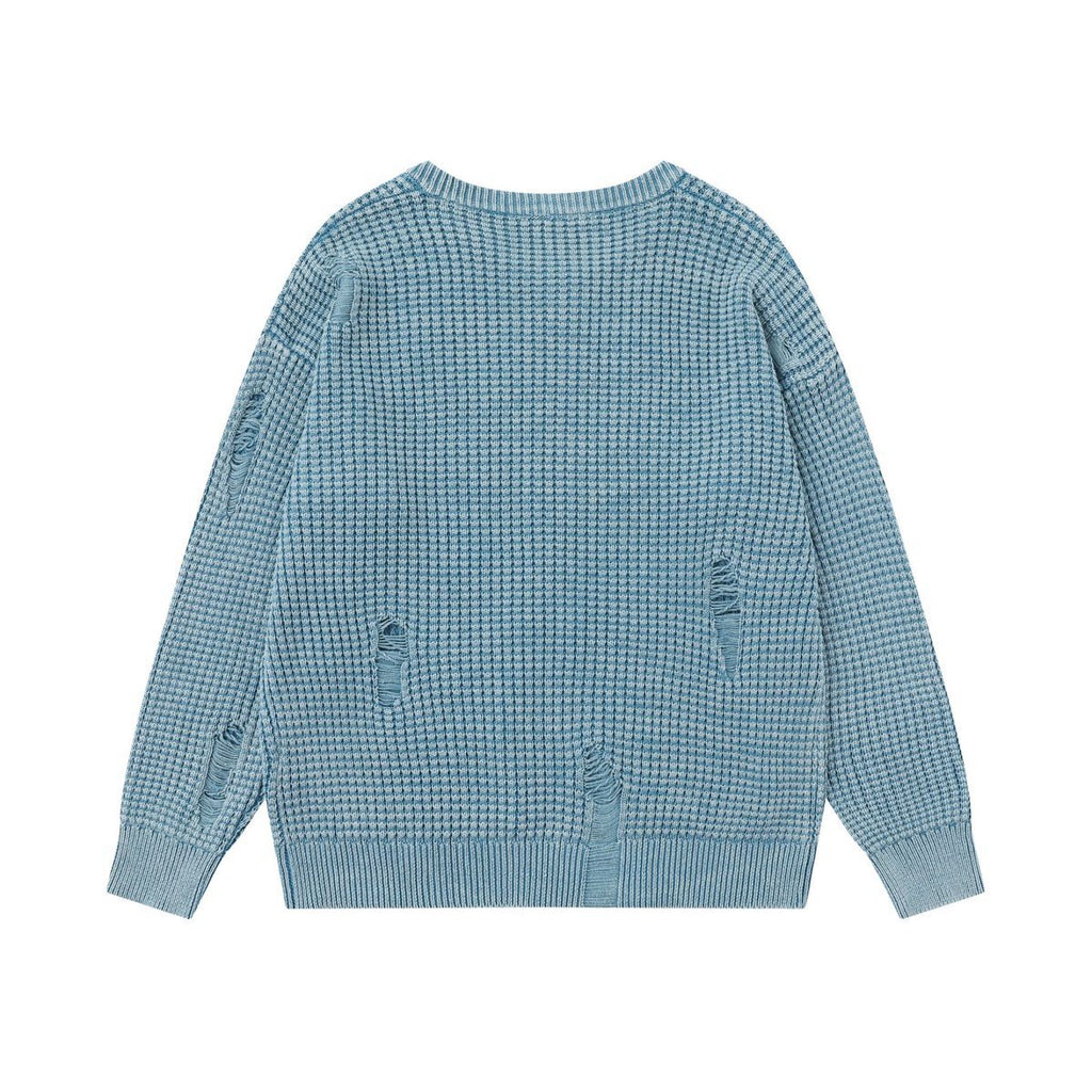 Unisex Distressed Ripped Sweater