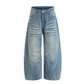 DONOTLOG Oversized Distressed Denim Jeans - Unisex Baggy Trousers with Raw Edge Rips & Whisker Effect - Edgy Streetwear Bottom with Wide Leg Silhouette