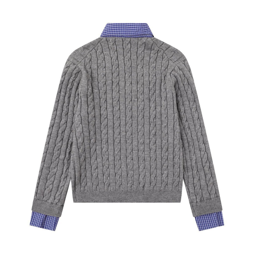 Unisex Vintage Layered-Look Sweater