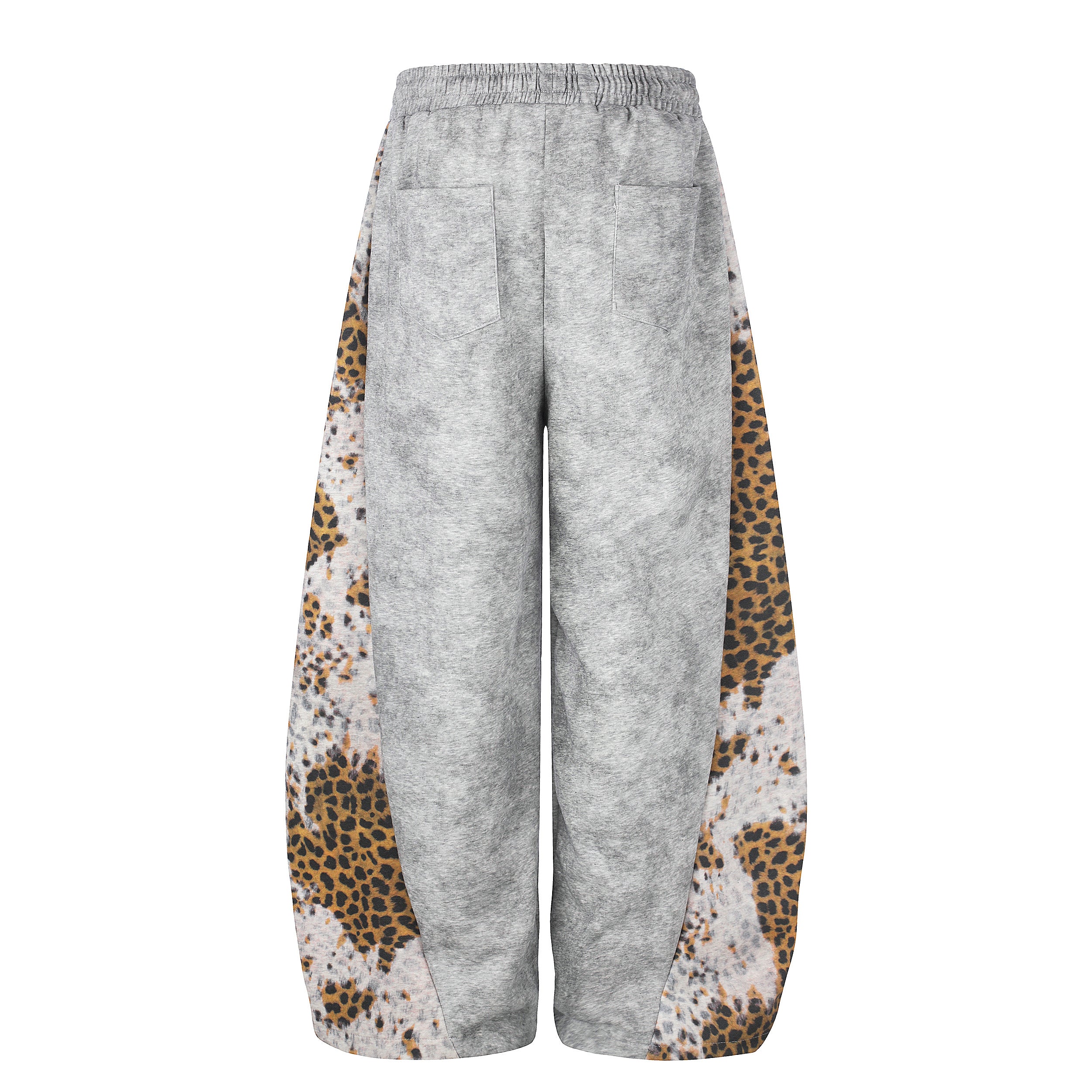DONOTLOGO Urban Streetwear Collection | Unisex Relaxed Fit Sweatpants | Bold Leopard Motif & Rhinestone Script with Soft Cotton Blend Fabric