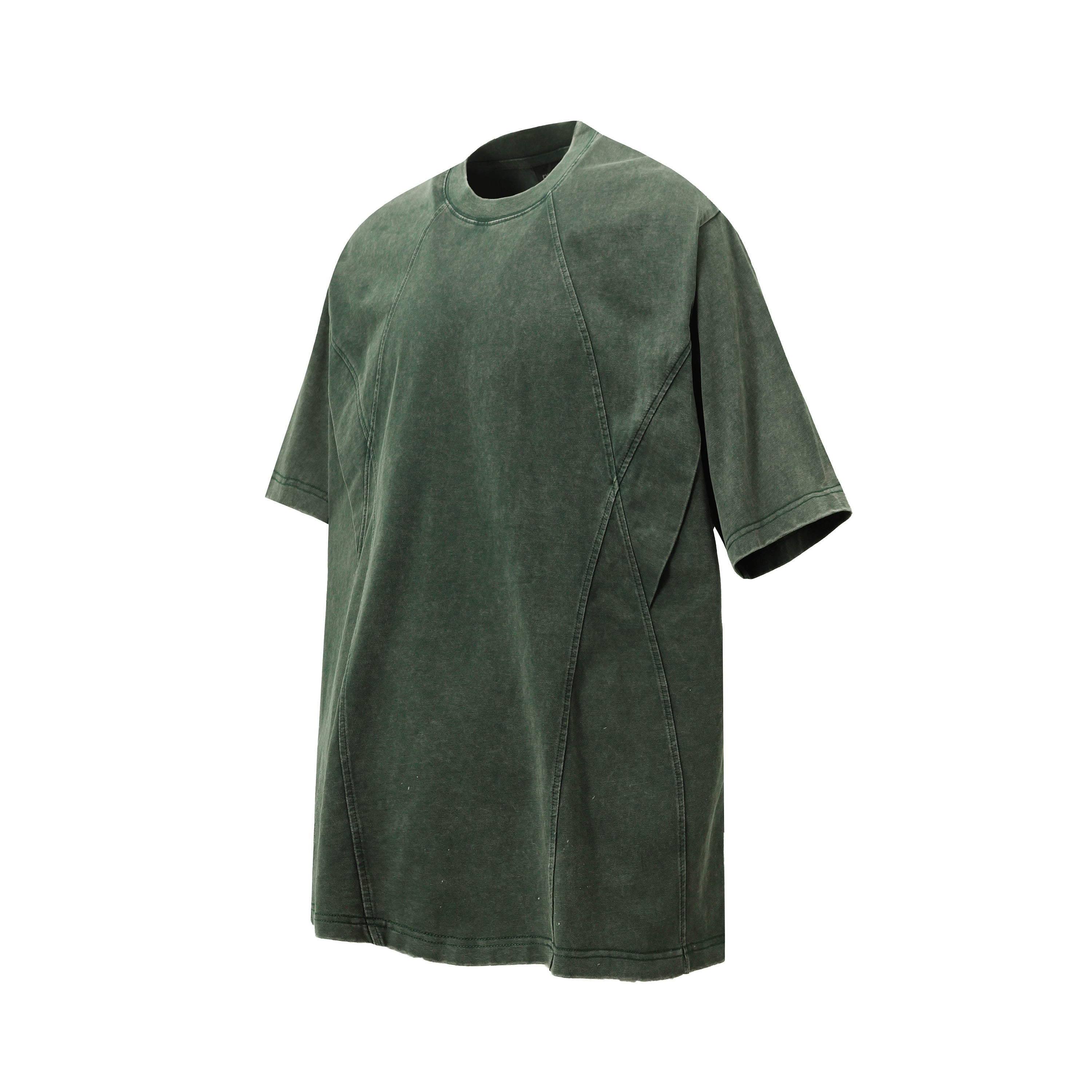 DONOTLOGO Urban Workwear Collection | Unisex Relaxed Fit Tee | Bold Panel Construction & Vintage Wash Motif with Soft Heavyweight Cotton