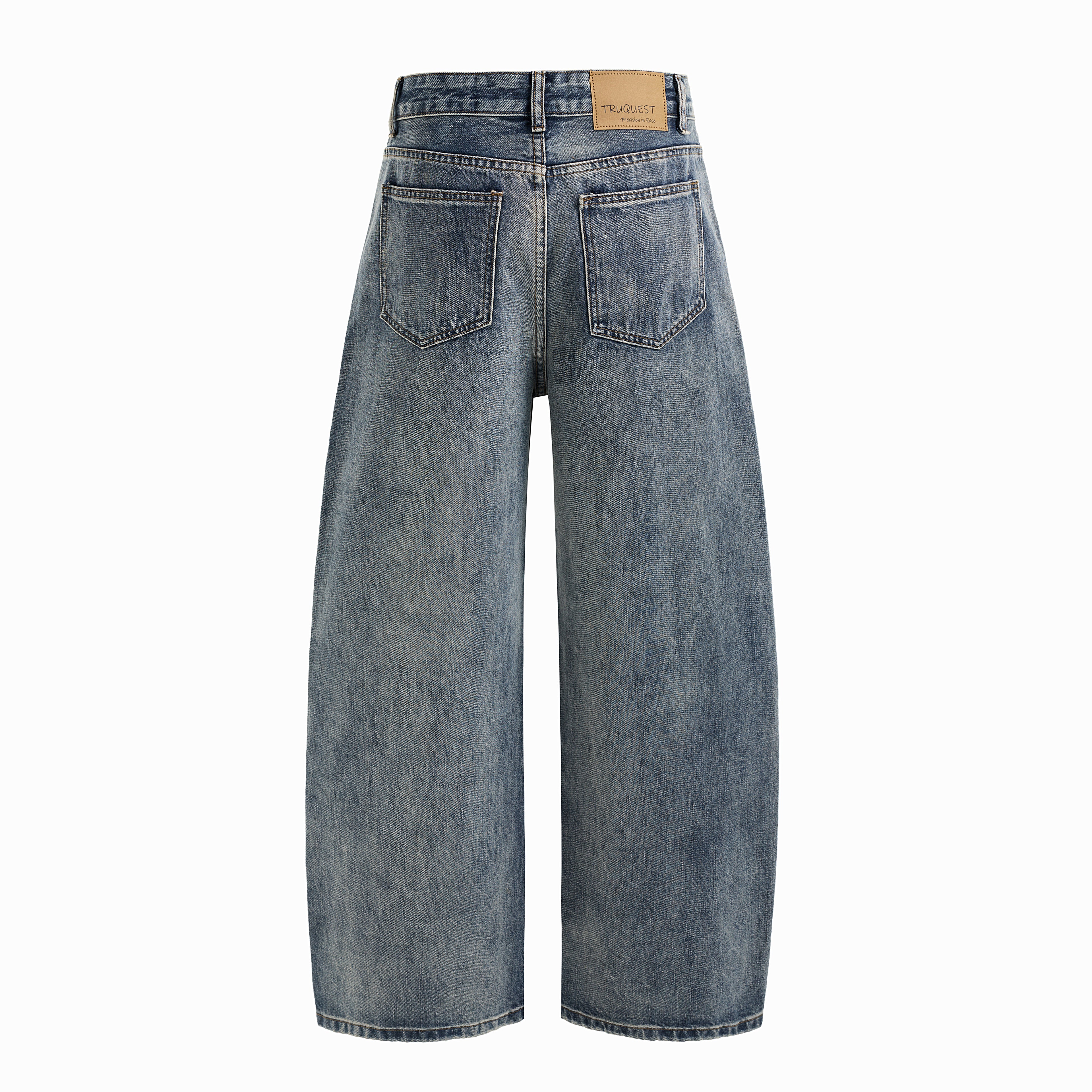 DONOTLOGO Oversized Vintage Washed Denim Jeans - Unisex Baggy Trousers with Distressed Fade - Edgy Streetwear Bottom with Wide Leg Silhouette & Raw Hem