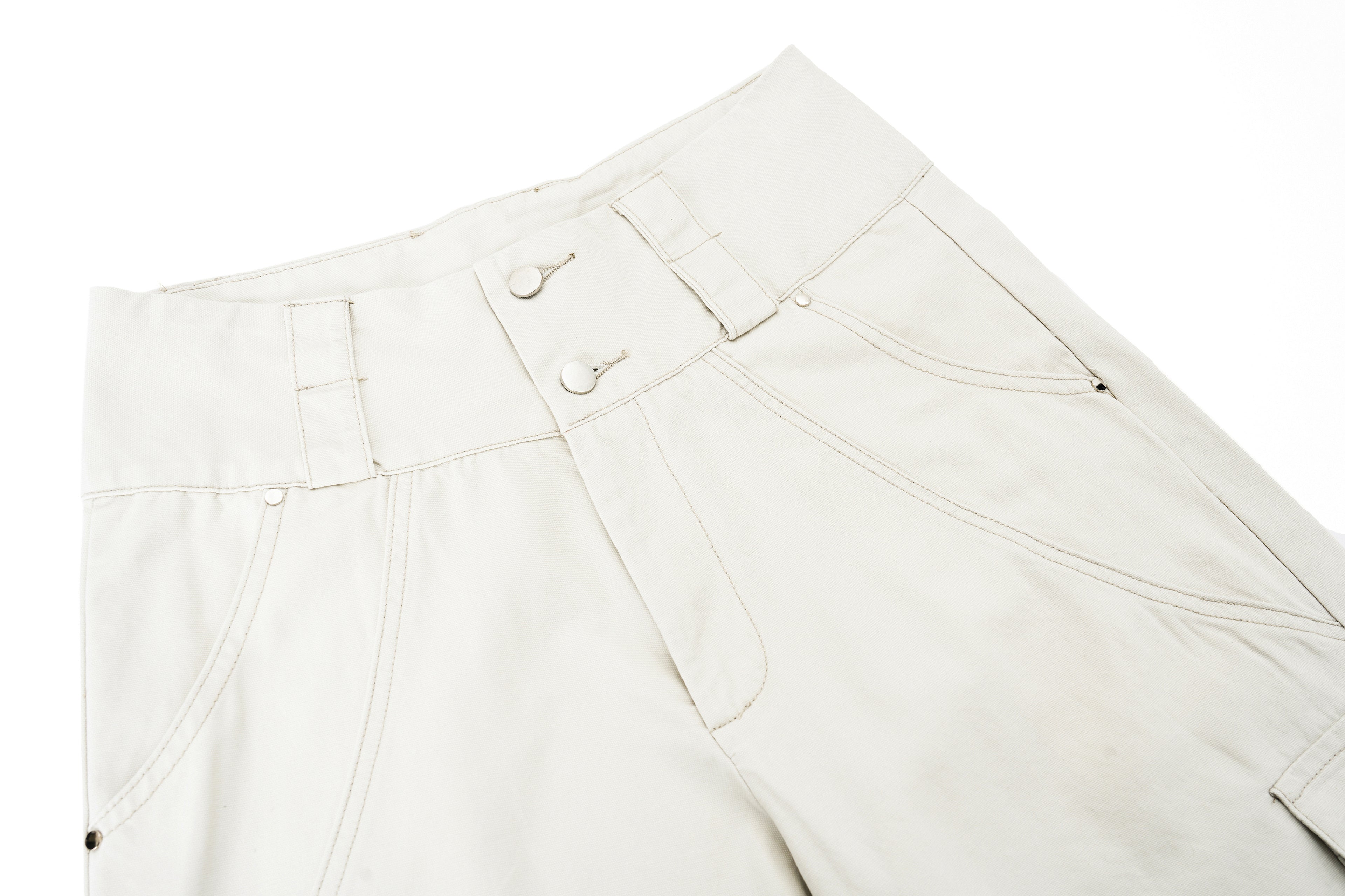 DONOTLOGO Retro Double Waistband Baggy Cargo Jorts | Unisex Y2K Wide Leg Cropped Pants | High Street Summer Bottoms