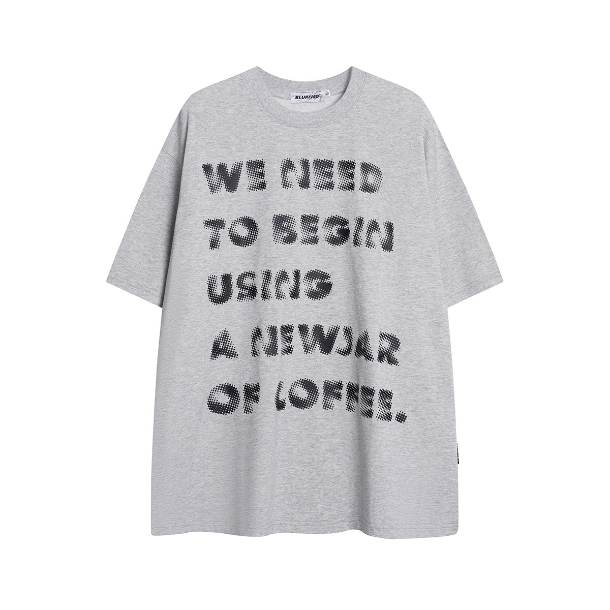 Unisex Streetwear Gradient Faded Letter Graphic Short-Sleeve T-Shirt