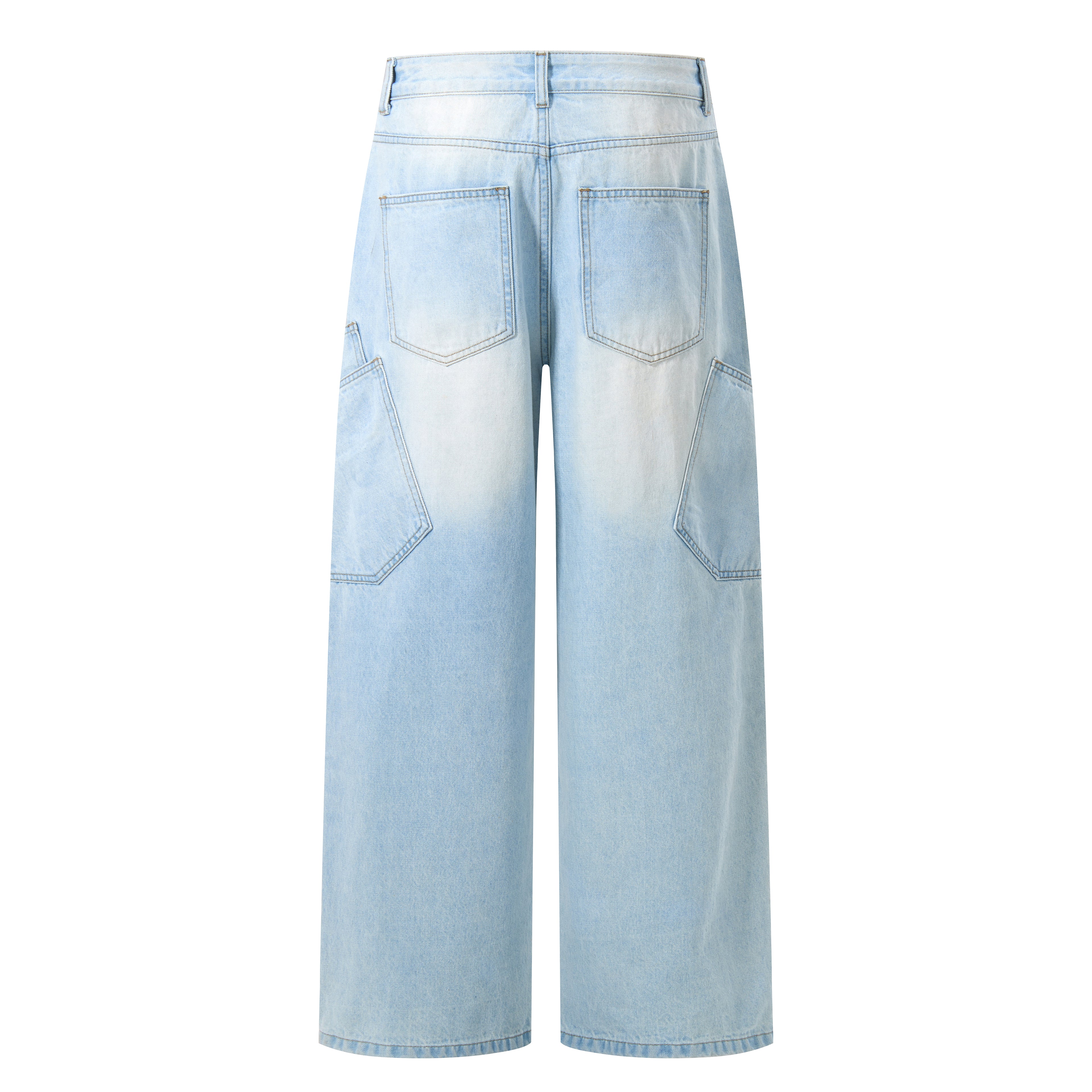 DONOTLOGO Heavy Acid Wash Baggy Cargo Jorts | Unisex Y2K Wide Leg Denim Shorts | Retro High Street Summer Bottoms