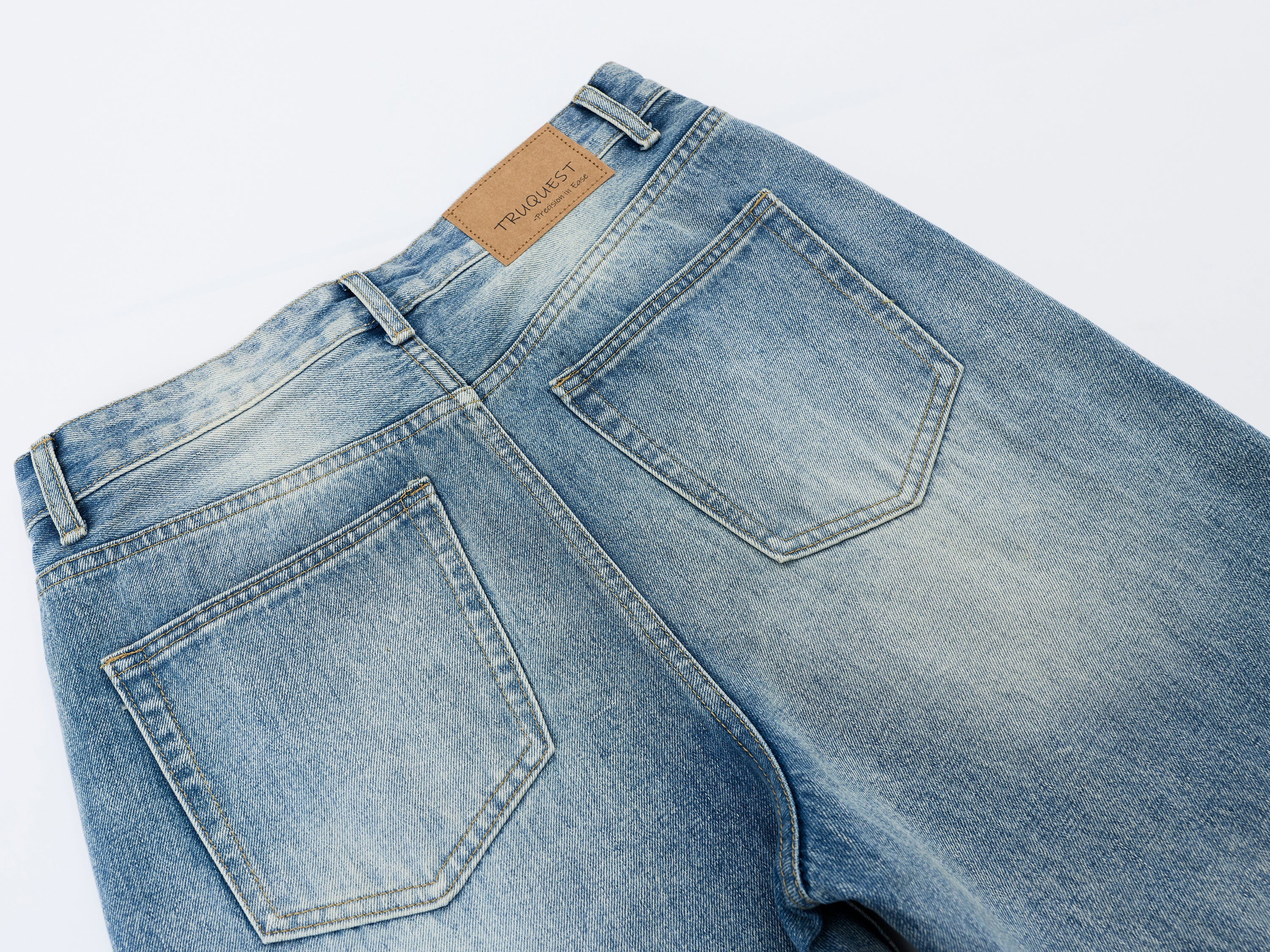 DONOTLOGO Oversized Light Wash Denim Jeans - Unisex Baggy Trousers with Distressed Whisker Effect - Edgy Streetwear Bottom with Wide Leg Silhouette & Raw Hem