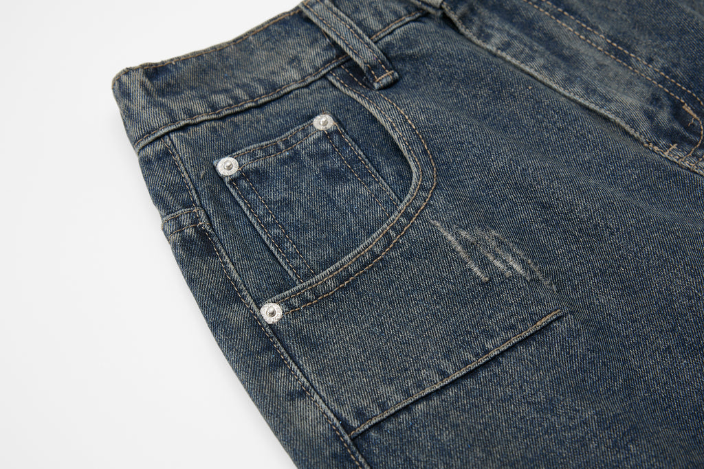DONOTLOGO Y2K Streetwear Aesthetic | Unisex Baggy Cargo Denim Trousers | Heavy Wash & Oversized Silhouette with Urban Vibe