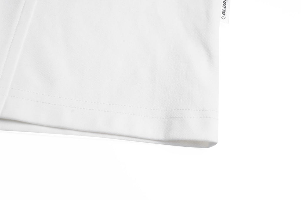 Unisex Buttoned T-Shirt with Reflective Lettering