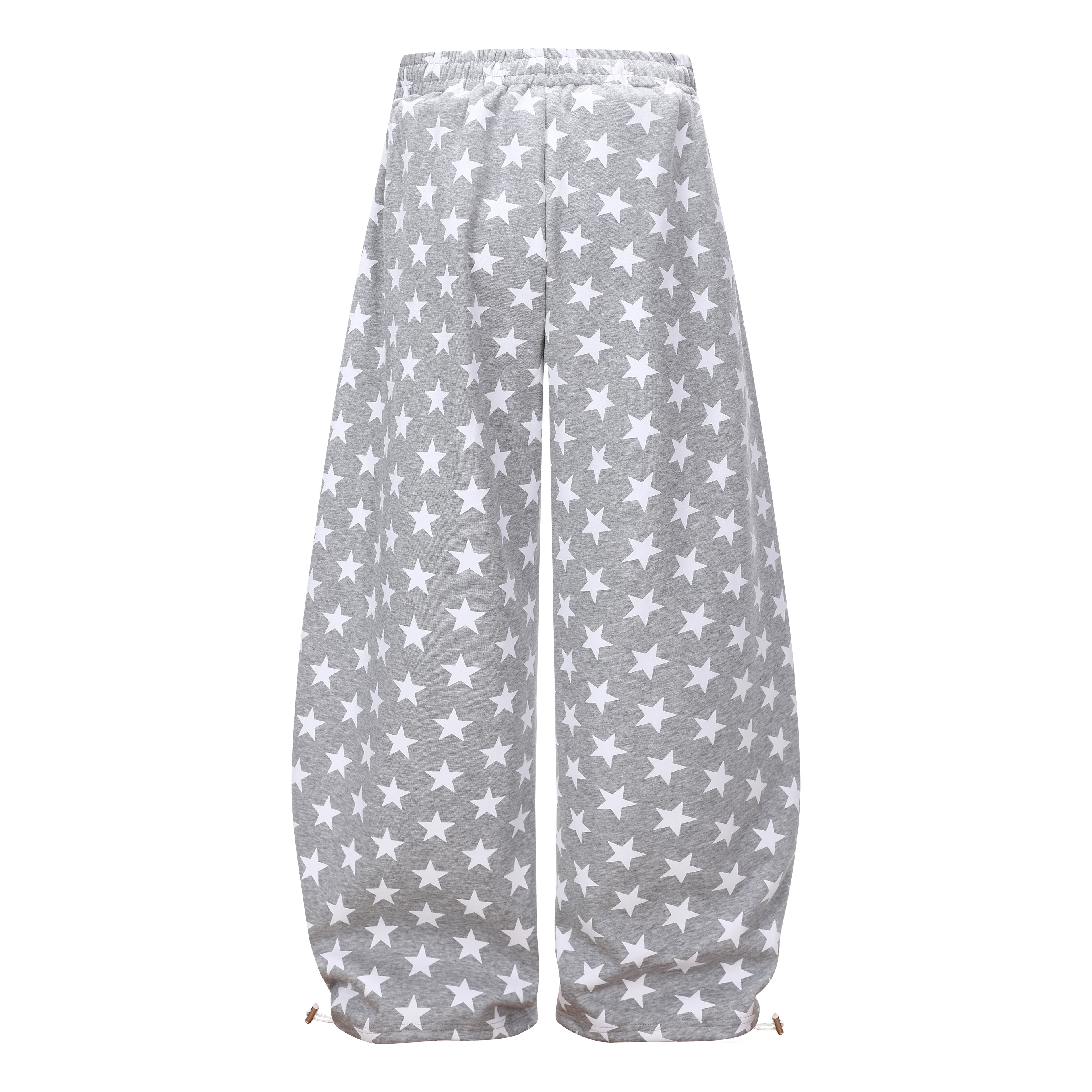 DONOTLOGO Urban Streetwear Collection | Unisex Curved Silhouette Trousers | Bold Star Motif & Soft Cotton Blend Fabric