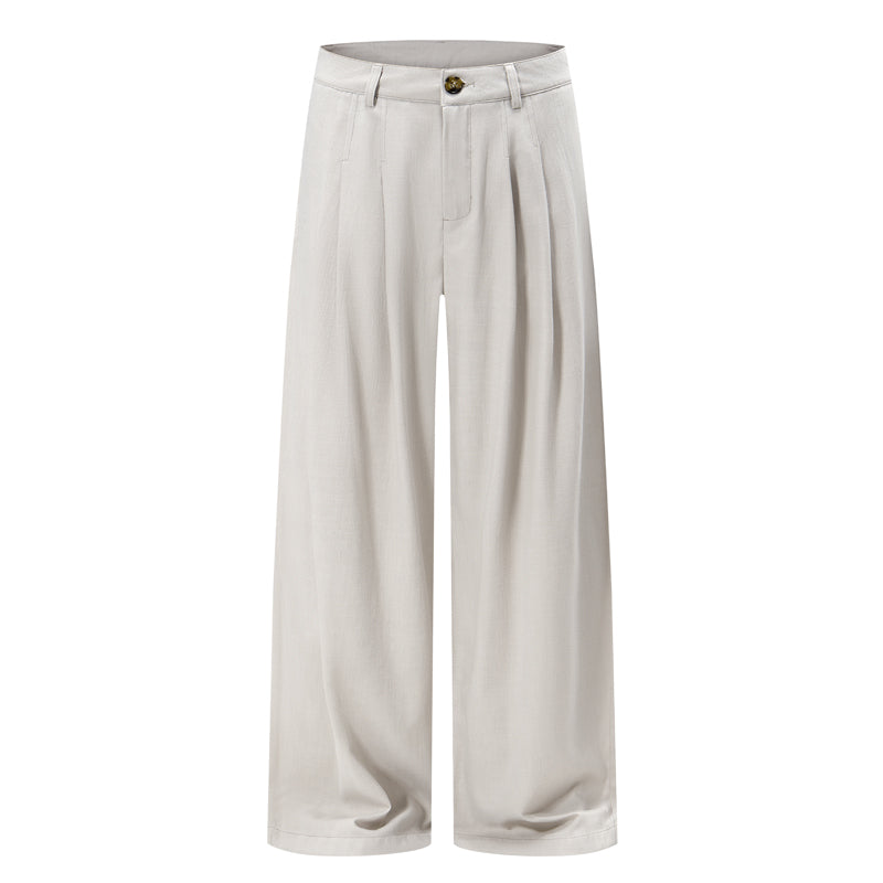 DONOTLOGO Minimalist Black Baggy Suit Pants | Unisex Y2K Wide Leg Trousers | High Street Relaxed Fit Bottoms