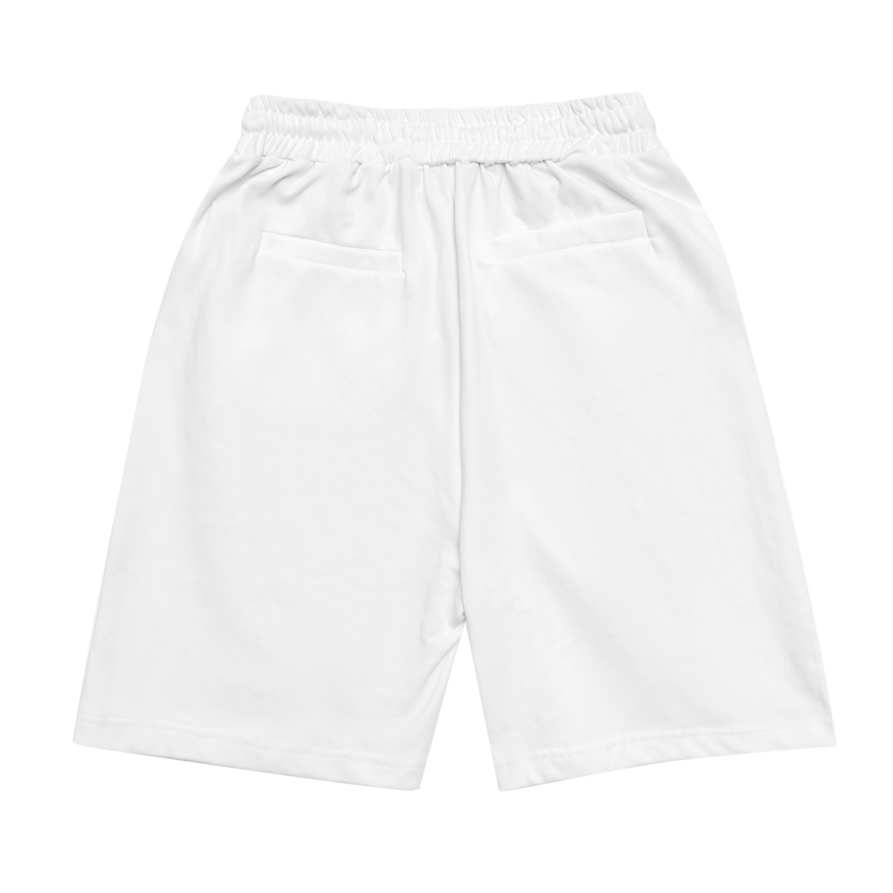 DONOTLOGO Oversized Blue Stripe Track Shorts | Unisex Baggy Sweatshorts | Retro Streetwear with Gothic Graphic