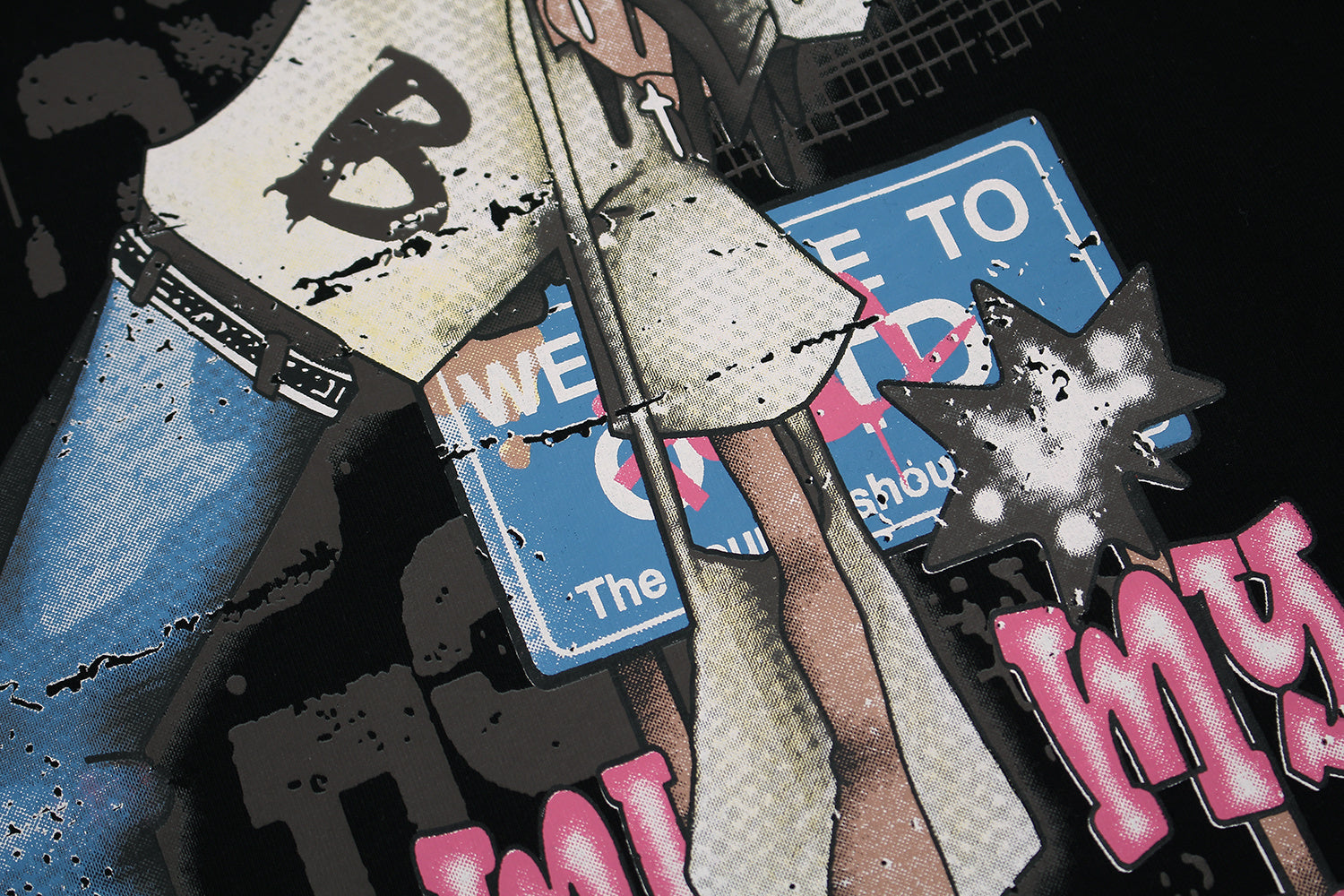 DONOTLGO Unisex Retro Anime Game Streetwear Collage Graphic Tee