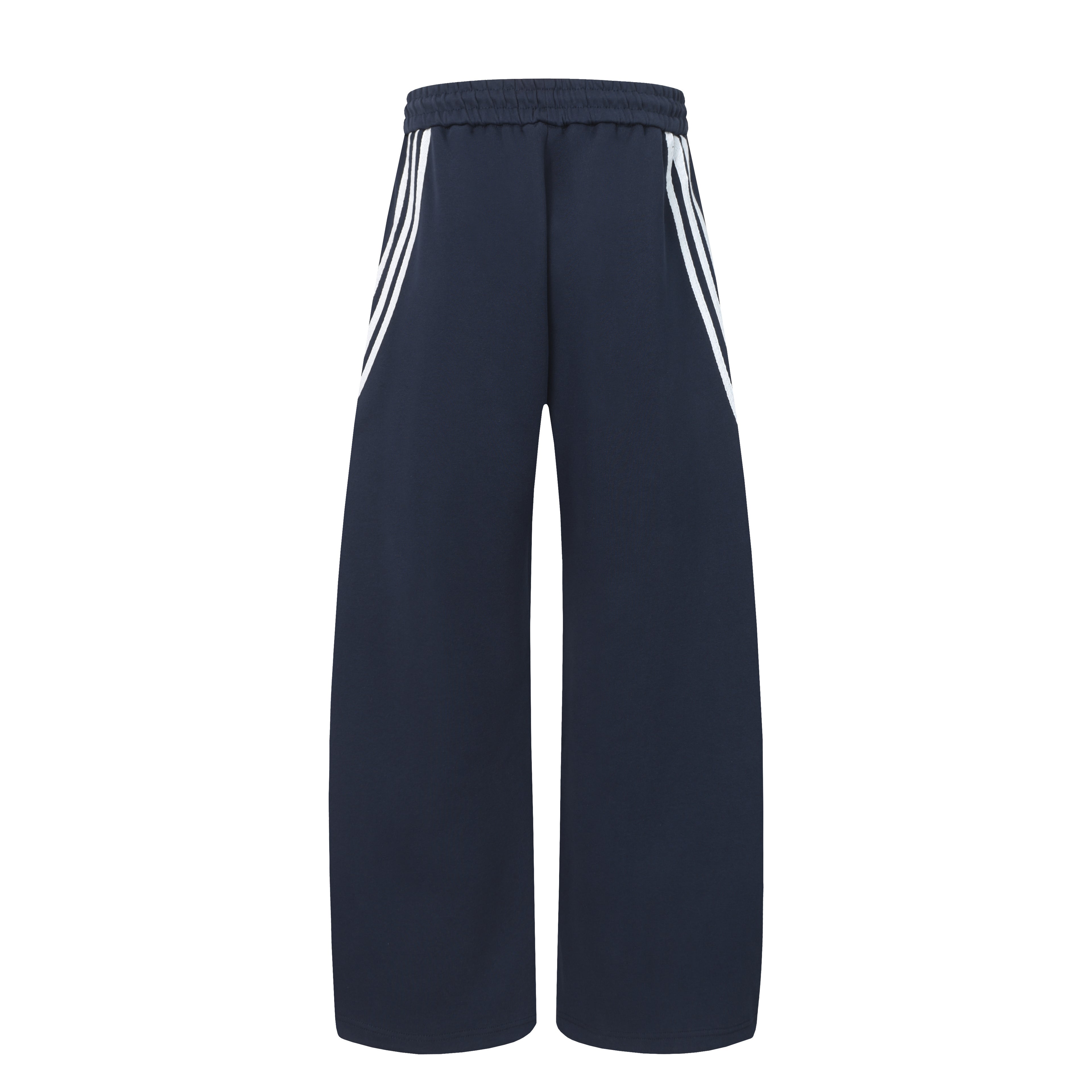 DONOTLOGO Urban Streetwear Collection | Unisex Relaxed Fit Trousers | Bold Diagonal Stripe Motif & Curved Silhouette with Soft Cotton Blend Fabric