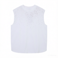 DONOTLOGO Rhinestone Cross Tank Top | Bling Crystal Sleeveless Tee, Oversized Fit | Summer Streetwear for Men