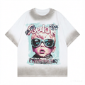 DONOTLOGO Unisex Retro Streetwear T-Shirt with Oversized Graffiti Baby Graphic