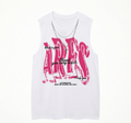 DONOTLOGO Bold Pink Graphic Sleeveless Tee | Unisex Y2K Oversized Streetwear Tank | Retro Hip Hop Style Summer Top