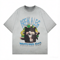 DONOTLOGO Deconstructed "BREAK A LEG" Tee - Unisex Vintage Washed Graphic T-Shirt - Edgy Streetwear Aesthetic Oversized Top