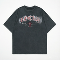 DONOTLOGO Deconstructed "ROCKS" Graphic Tee - Unisex Vintage Washed Graphic T-Shirt - Edgy Streetwear Aesthetic Oversized Top