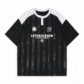 DONOTLOGO Unisex Vintage Wash Striped Jersey T-Shirt - LETSROCKSON 12 Print, Retro Sport Streetwear